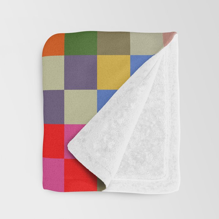 Colorful Checkerboard Throw Blanket Gallery Image 3