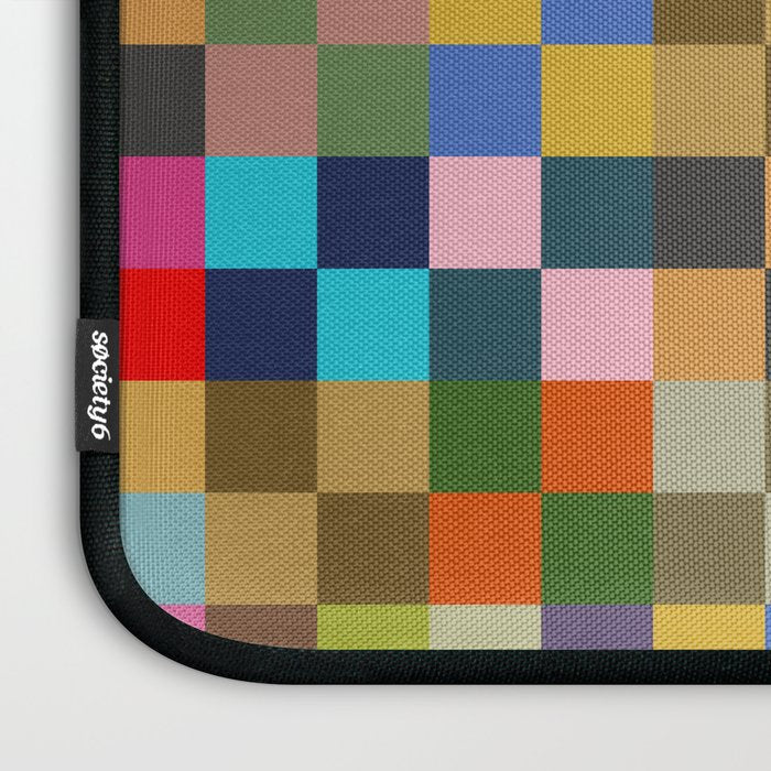 Colorful Checkerboard Laptop Sleeve Gallery Image 3