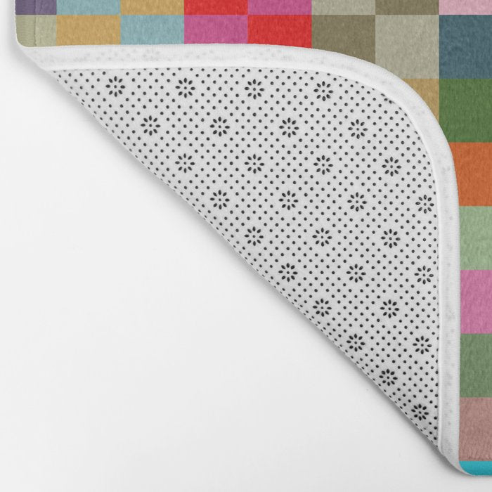 Colorful Checkerboard Bath Mat Gallery Image 2