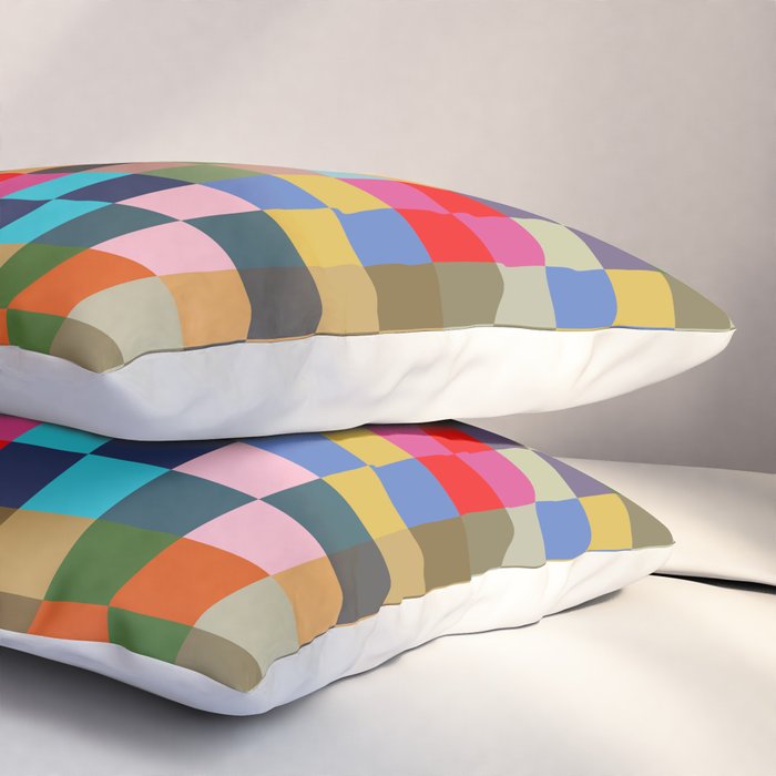 Colorful Checkerboard Pillow Sham Gallery Image 3