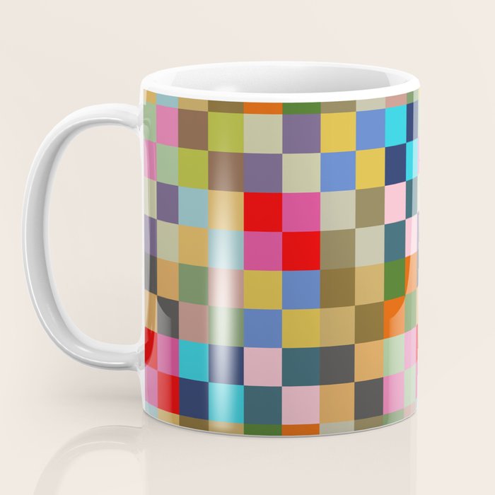 Colorful Checkerboard Coffee Mug Gallery Image 3