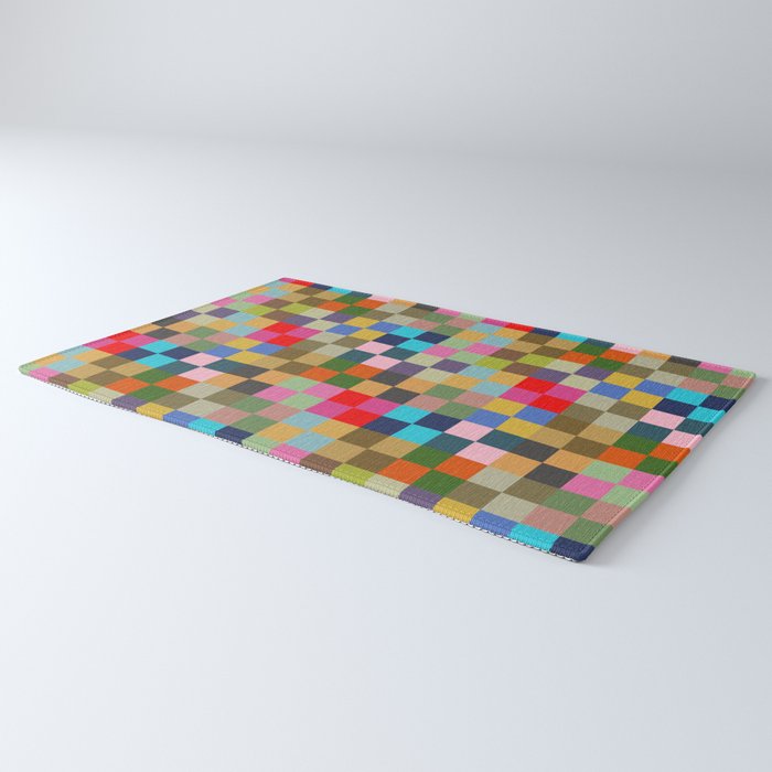 Colorful Checkerboard Rug Gallery Image 3