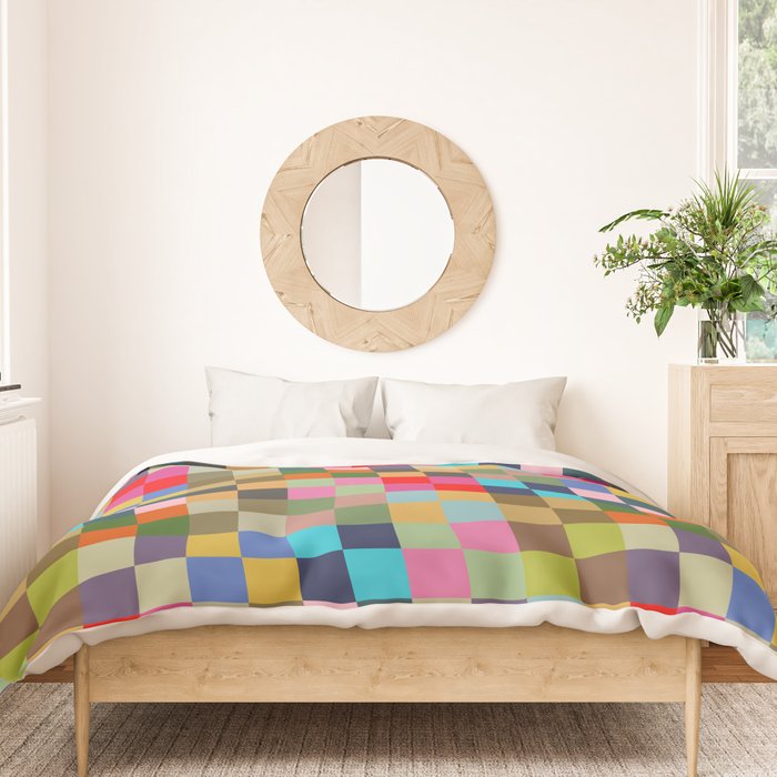 Colorful Checkerboard Duvet Cover Gallery Image 3