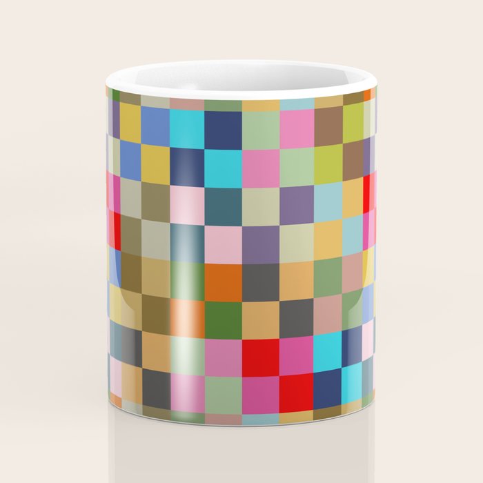Colorful Checkerboard Coffee Mug Gallery Image 4