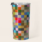 Colorful Checkerboard Travel Mug Gallery Image 3