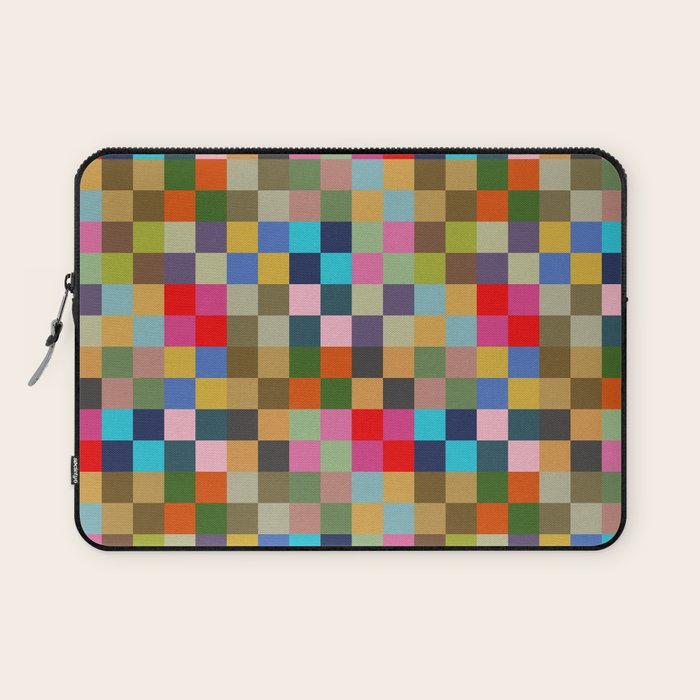 Colorful Checkerboard Laptop Sleeve Gallery Image 1