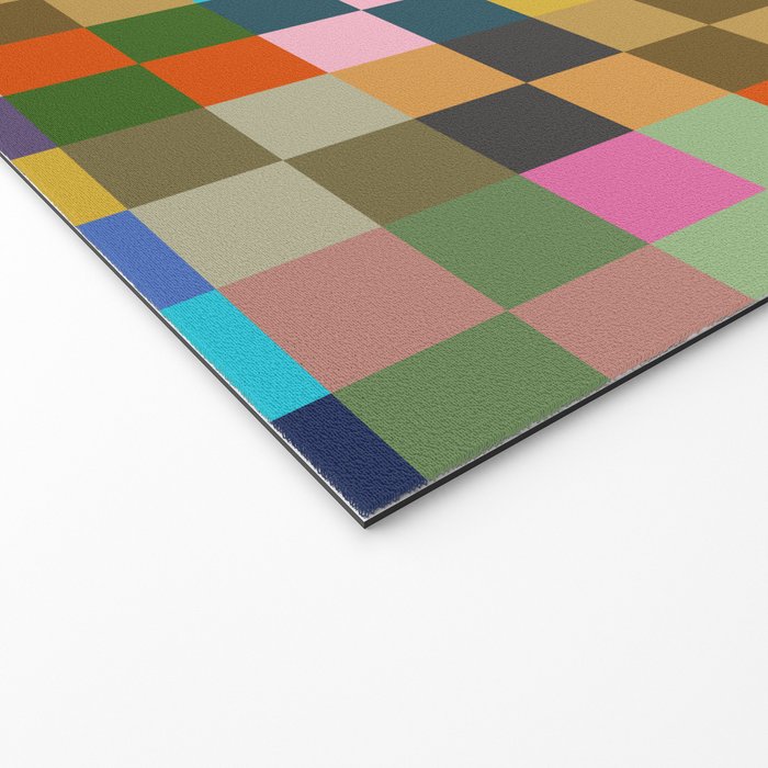 Colorful Checkerboard Welcome Mat Gallery Image 2
