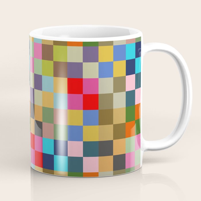 Colorful Checkerboard Coffee Mug Gallery Image 1