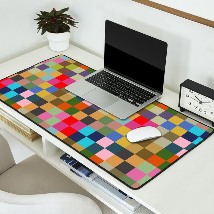 Colorful Checkerboard Desk Mat Gallery Image 2