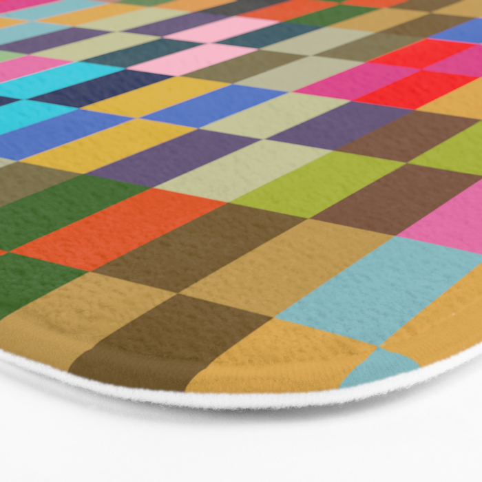 Colorful Checkerboard Bath Mat Gallery Image 3