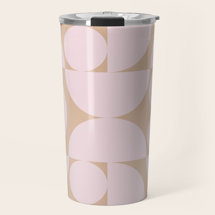 "Grapes and apple slices (pale pink)" Travel Mug Gallery Image 1