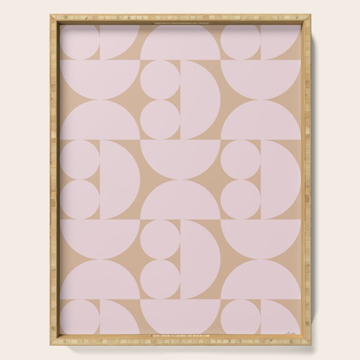 "Grapes and apple slices (pale pink)" Serving Tray Gallery Image 1