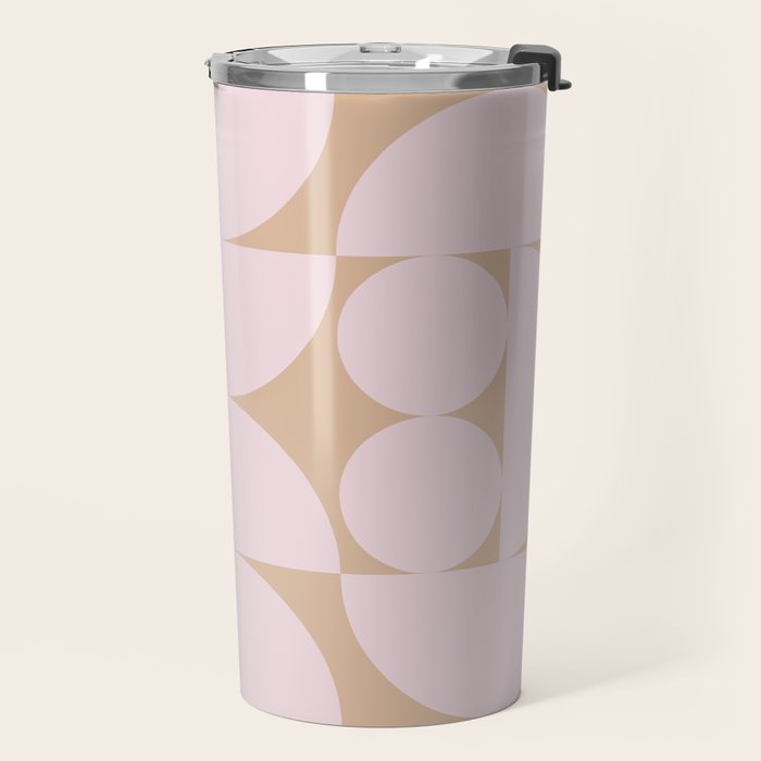 "Grapes and apple slices (pale pink)" Travel Mug Gallery Image 2