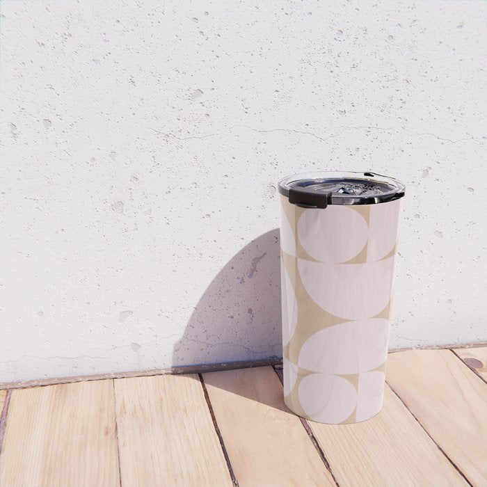 "Grapes and apple slices (pale pink)" Travel Mug Gallery Image 4