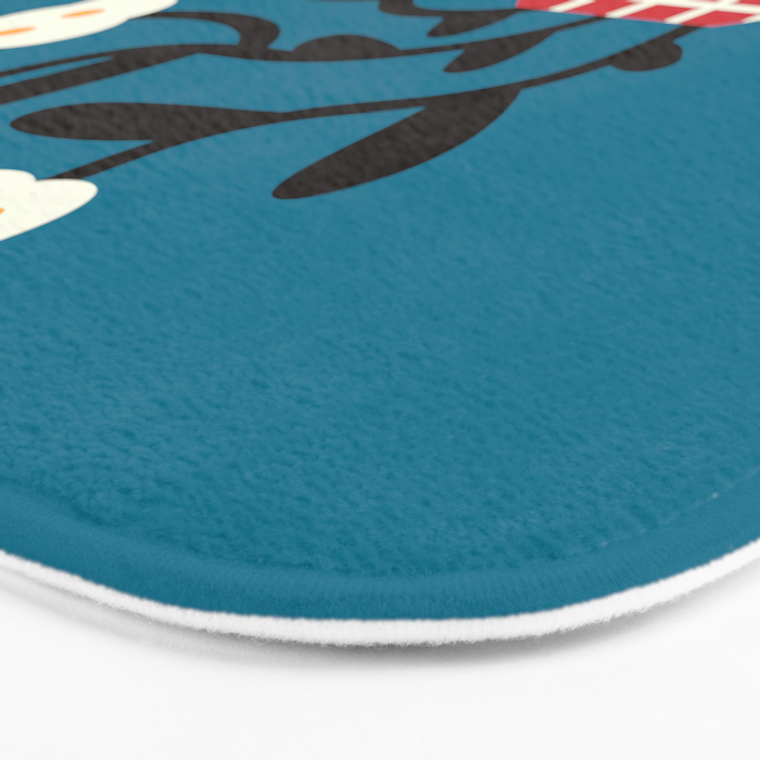 Modern Minimalist Cotton Flowers Bath Mat Gallery Image 3