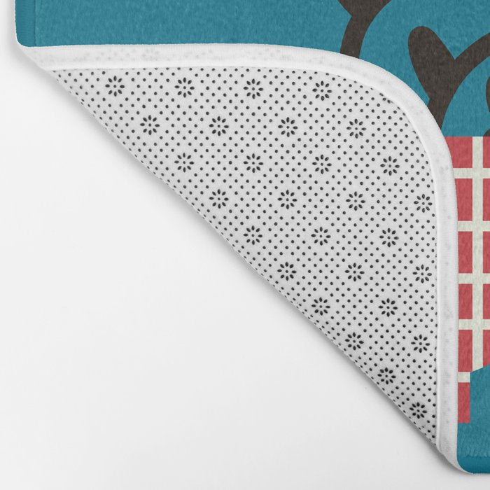 Modern Minimalist Cotton Flowers Bath Mat Gallery Image 2