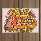 Aries Flowers Outdoor Rug Gallery Image 1