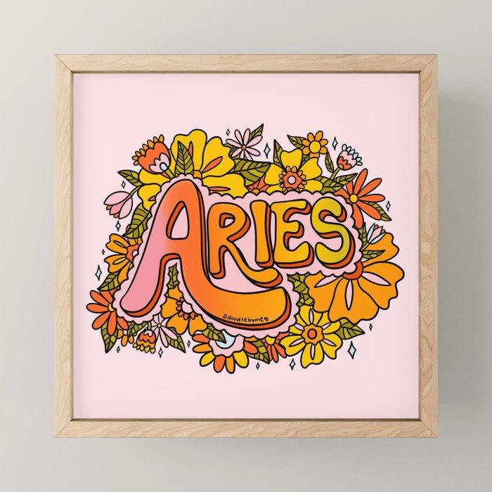 Aries Flowers Mini Art Print Gallery Image 1