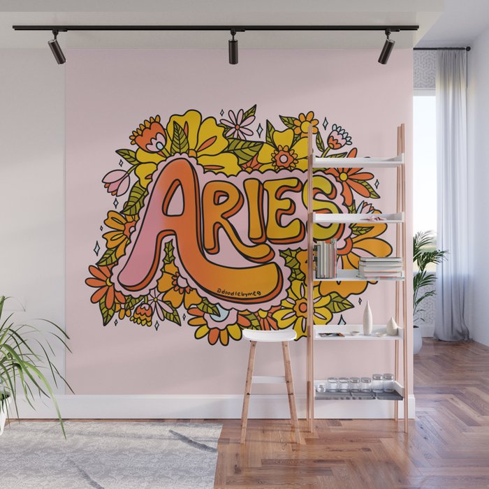 Aries Flowers Wall Mural Gallery Image 1