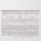 Toile de Jouy Vintage French Romantic Pastoral Baby Pink & White Wall Hanging Gallery Image 1