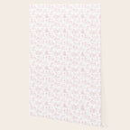 Toile de Jouy Vintage French Romantic Pastoral Baby Pink & White Wallpaper Gallery Image 2