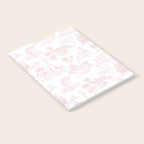 Toile de Jouy Vintage French Romantic Pastoral Baby Pink & White Notebook Gallery Image 2