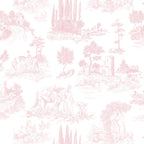 Toile de Jouy Vintage French Romantic Pastoral Baby Pink & White Coffee Mug Gallery Image 2