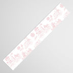 Toile de Jouy Vintage French Romantic Pastoral Baby Pink & White Table Runner Gallery Image 3