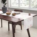 Toile de Jouy Vintage French Romantic Pastoral Baby Pink & White Table Runner Gallery Image 2