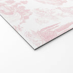 Toile de Jouy Vintage French Romantic Pastoral Baby Pink & White Welcome Mat Gallery Image 2