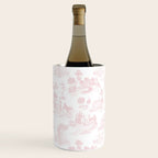 Toile de Jouy Vintage French Romantic Pastoral Baby Pink & White Wine Chiller Gallery Image 2