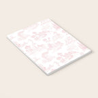 Toile de Jouy Vintage French Romantic Pastoral Baby Pink & White Notebook Gallery Image 3