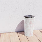 Toile de Jouy Vintage French Romantic Pastoral Baby Pink & White Travel Mug Gallery Image 4