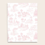 Toile de Jouy Vintage French Romantic Pastoral Baby Pink & White Notebook Gallery Image 4