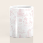Toile de Jouy Vintage French Romantic Pastoral Baby Pink & White Coffee Mug Gallery Image 4