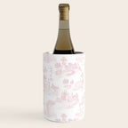 Toile de Jouy Vintage French Romantic Pastoral Baby Pink & White Wine Chiller Gallery Image 3