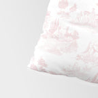 Toile de Jouy Vintage French Romantic Pastoral Baby Pink & White Pillow Sham Gallery Image 4