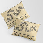 1776 "Join, or Die" Revolutionary War flag with 13 colonies, snake & no colors by Benjamin Franklin Pillow Sham Gallery Image 3