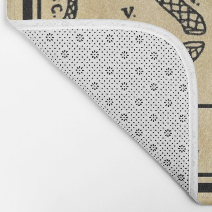 1776 "Join, or Die" Revolutionary War flag with 13 colonies, snake & no colors by Benjamin Franklin Bath Mat Gallery Image 2