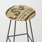 1776 "Join, or Die" Revolutionary War flag with 13 colonies, snake & no colors by Benjamin Franklin Stool Gallery Image 2