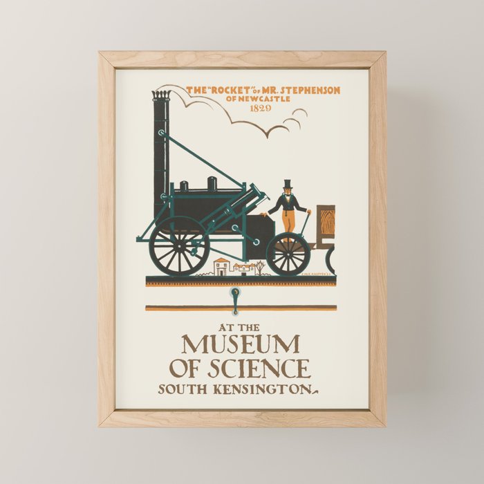 Vintage advertising poster - Museum of Science in South Kensington, 1922 Mini Art Print Gallery Image 1