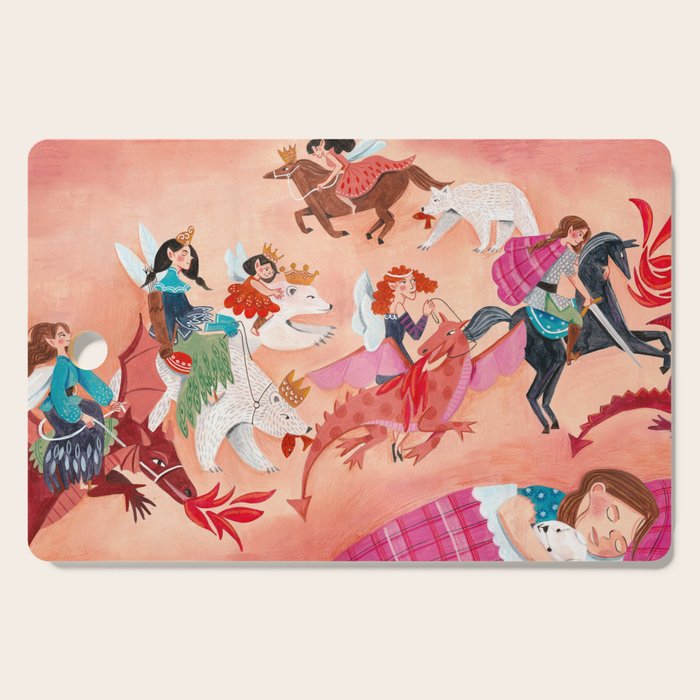 Fairies Bears and Dragons dream Cutting Board Gallery Image 1