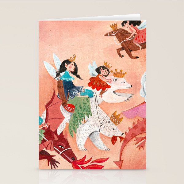Fairies Bears and Dragons dream Stationery Card Gallery Image 1