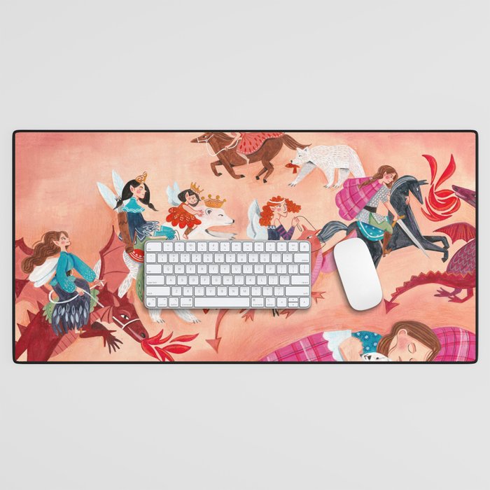Fairies Bears and Dragons dream Desk Mat Gallery Image 1