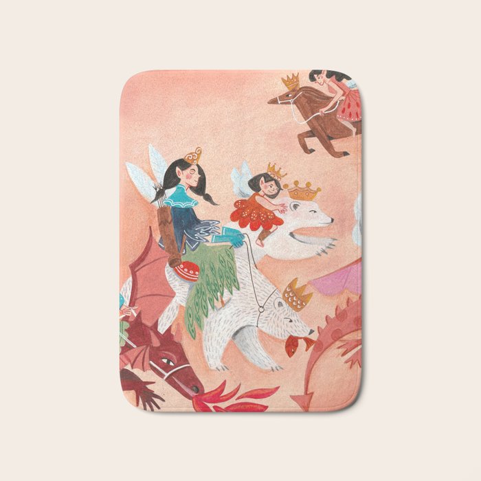 Fairies Bears and Dragons dream Bath Mat Gallery Image 1