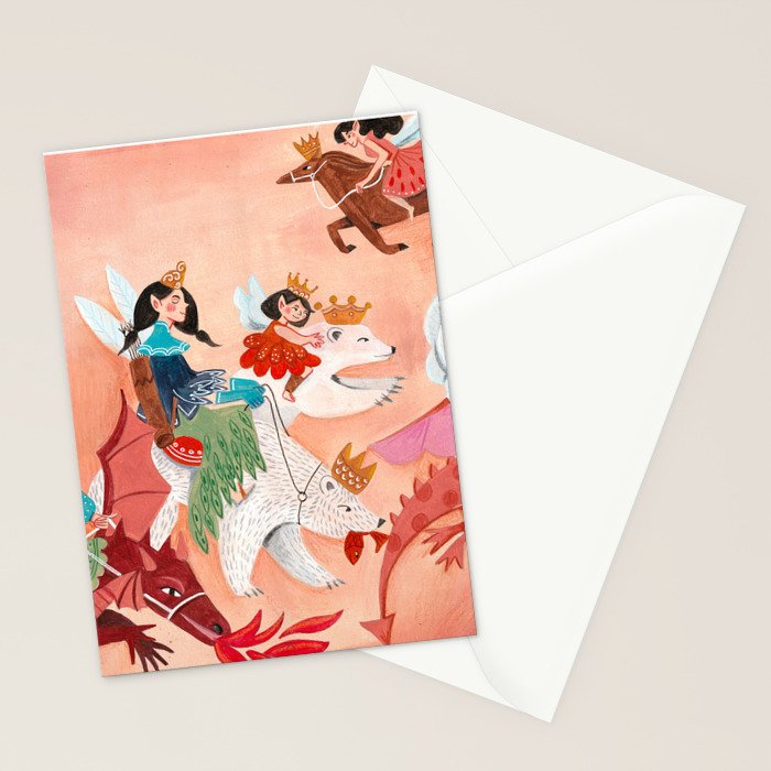 Fairies Bears and Dragons dream Stationery Card Gallery Image 2