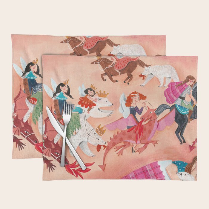 Fairies Bears and Dragons dream Placemat Gallery Image 1