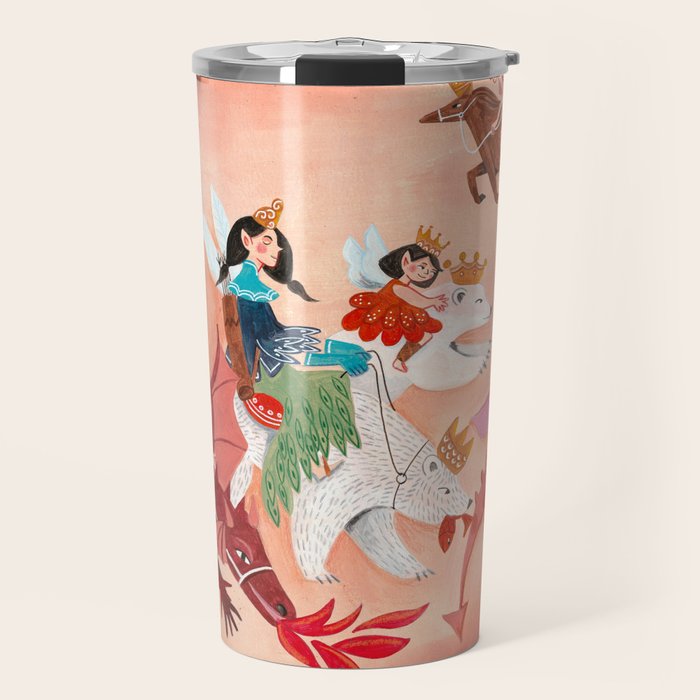 Fairies Bears and Dragons dream Travel Mug Gallery Image 1