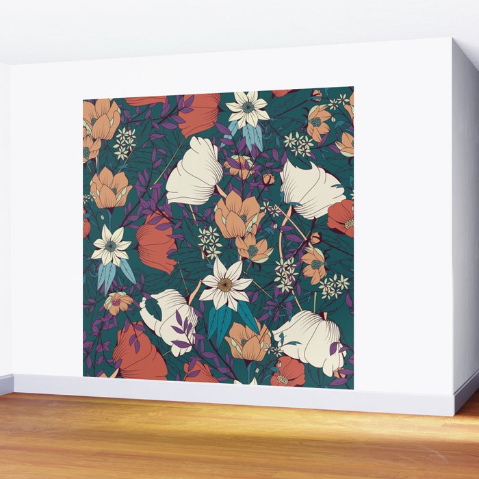 Botanical pattern 008 Wall Mural Gallery Image 2