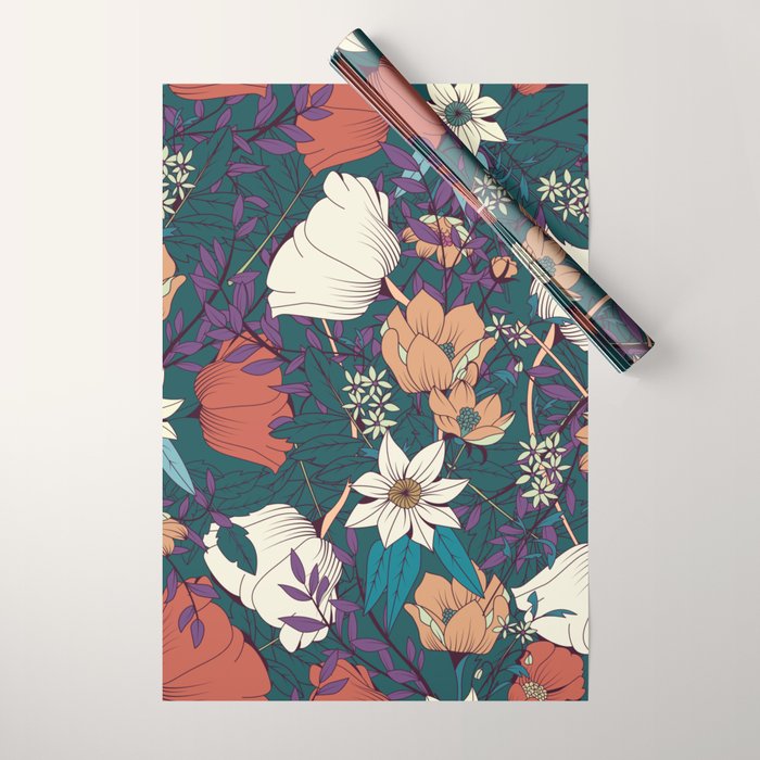 Botanical pattern 008 Wrapping Paper Gallery Image 1